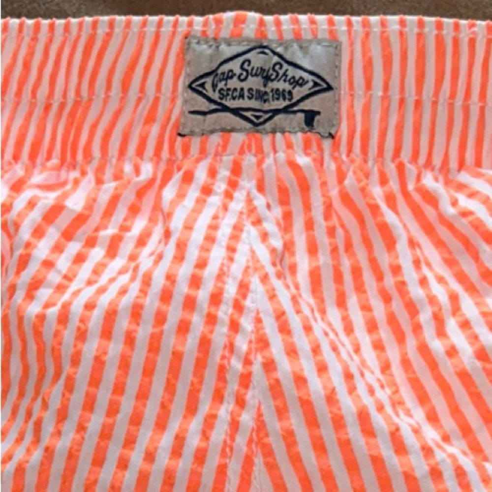 GAP Orange and White Striped Baby Swim Shorts - Picture 4 of 5